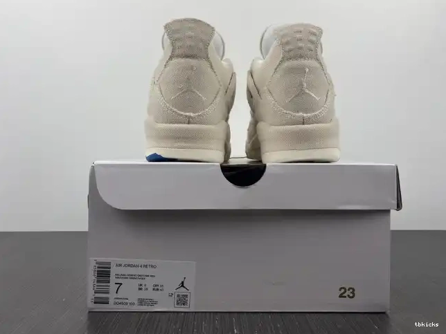 Reps TB Jordan 4 DQ4909-100 Canvas (W) Blank Retro 0526